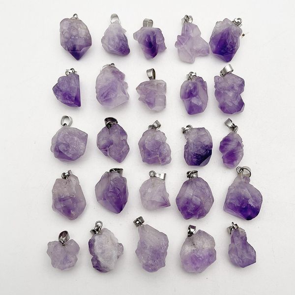 natural amethysts stone pendants for jewelry making charms irregular accessories, Bronze;silver
natural amethysts stone pendants for jewelry making charms irregular accessories, Bronze;silver