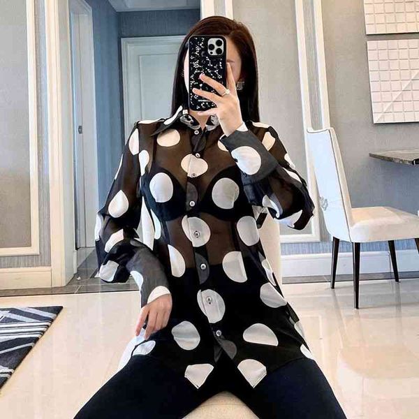 women's polos european and american y version d family shirt du jia big wave dot printed silk thin long sleeve shirt transparent, White
women's polos european and american y version d family shirt du jia big wave dot printed silk thin long sleeve shirt transparent, White