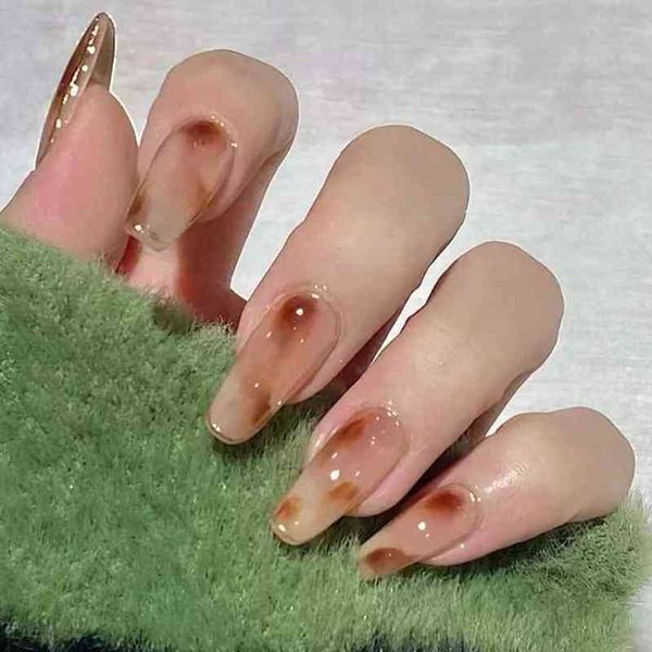 false nails 24pcs wearable shiny brown amber long fake reusable stick fullcover press tips art diy manicure tool 0616
false nails 24pcs wearable shiny brown amber long fake reusable stick fullcover press tips art diy manicure tool 0616