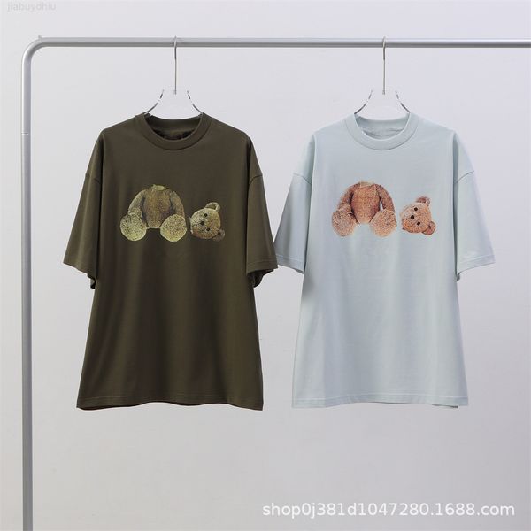 summer new palm tide brand angel army green headless bear short sleeve lake blue loose t-shirt ins, White;black
summer new palm tide brand angel army green headless bear short sleeve lake blue loose t-shirt ins, White;black