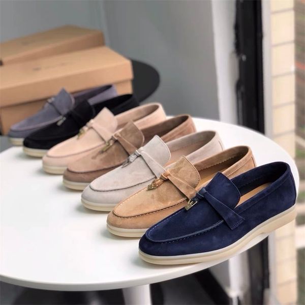 summer walk shoes kid suede women loafers casual moccasin genuine leather soft sole comfortable metal lock slip on lp flat shoes 220507, Black
summer walk shoes kid suede women loafers casual moccasin genuine leather soft sole comfortable metal lock slip on lp flat shoes 220507, Black