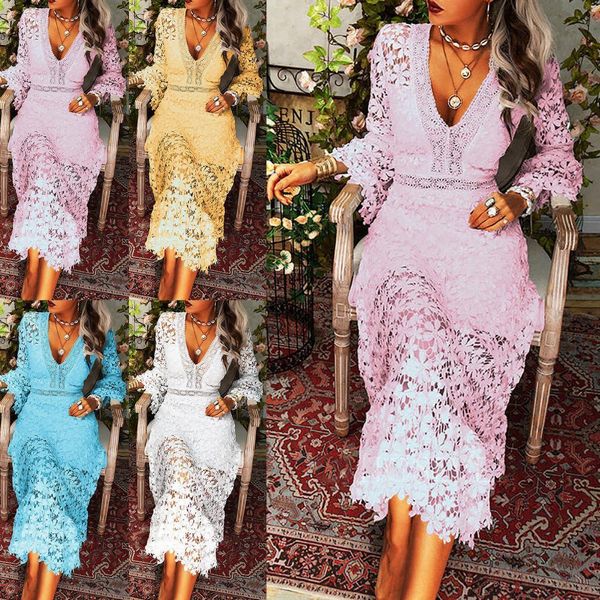 casual dresses deep v neck embroidery flower long sleeveless lace crochet back zipper midi dress streetwear 2022 women summer, Black;gray
casual dresses deep v neck embroidery flower long sleeveless lace crochet back zipper midi dress streetwear 2022 women summer, Black;gray