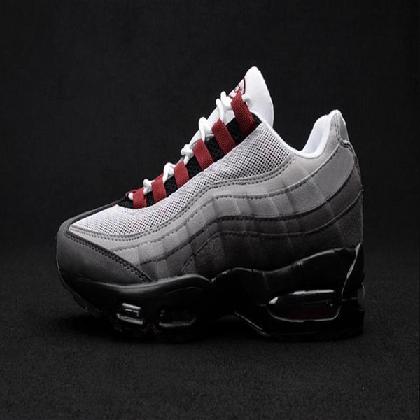 95 mens womens running shoes classic grey red 95s trainer surface cushion breathable sports sneakers 40-46243p, Black
95 mens womens running shoes classic grey red 95s trainer surface cushion breathable sports sneakers 40-46243p, Black
