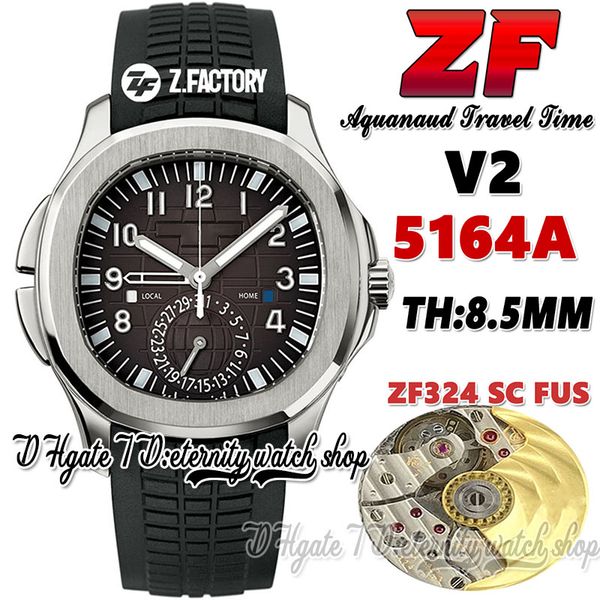 zf v2 travel time zf5164a cal.324 sc fus zf324 automatic mens watch gray texture dial stainless steel case rubber band super edition same ge, Slivery;brown
zf v2 travel time zf5164a cal.324 sc fus zf324 automatic mens watch gray texture dial stainless steel case rubber band super edition same ge, Slivery;brown