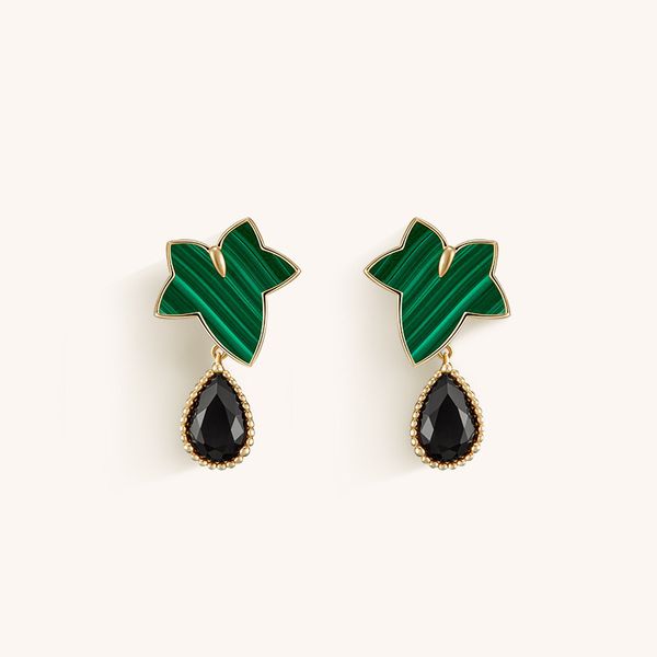 new temperament water drop fashion simple green earrings female, Golden;silver
new temperament water drop fashion simple green earrings female, Golden;silver