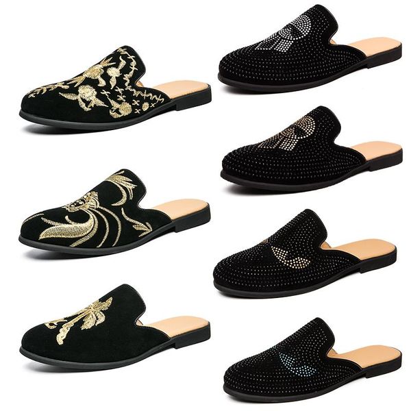 luxury designer mens slippers rhinestones embroidered loafers flats mules casual shoes slipper black slip-on shoes slides
luxury designer mens slippers rhinestones embroidered loafers flats mules casual shoes slipper black slip-on shoes slides