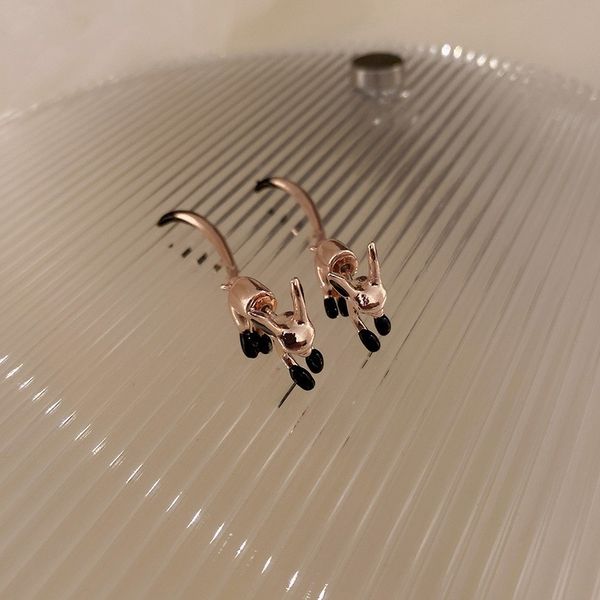 925 silver needle fox earrings korean metal design animal earrings stylish and simple personality trendy eardrop temperament, Golden
925 silver needle fox earrings korean metal design animal earrings stylish and simple personality trendy eardrop temperament, Golden