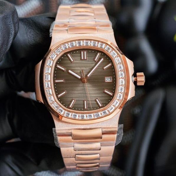 mens watches automatic mechanical watch 40mm diamond bezel waterproof business wristwatches montre de luxe, Slivery;brown
mens watches automatic mechanical watch 40mm diamond bezel waterproof business wristwatches montre de luxe, Slivery;brown