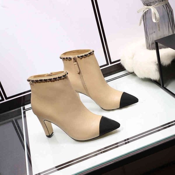 boots autumn and winter women's shoes fashion side zipper thick high heels pointed short boots chain temperament martin a99b, Black
boots autumn and winter women's shoes fashion side zipper thick high heels pointed short boots chain temperament martin a99b, Black