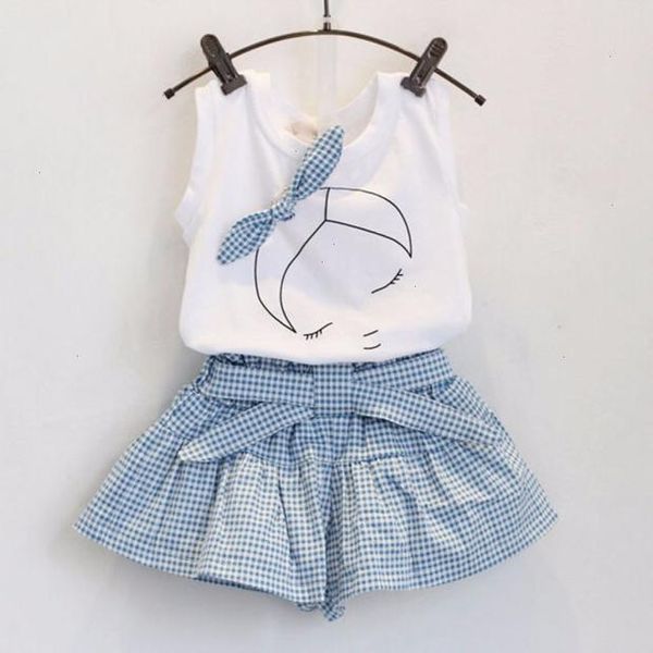 childrens clothing kids sets girls cute bowknot girl pattern sleeveless t-shirt plaid shorts 2pcs set jun20, White
childrens clothing kids sets girls cute bowknot girl pattern sleeveless t-shirt plaid shorts 2pcs set jun20, White