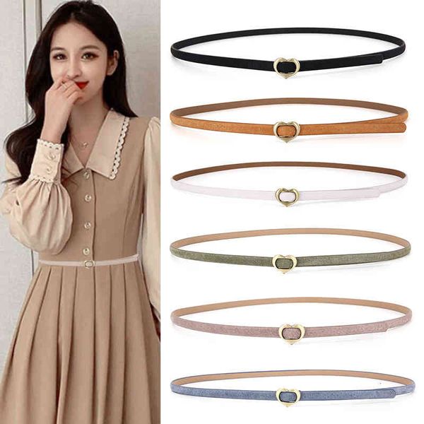 belts ins fashion korean belt women's simple and versatile leather thin with skirt decoration waist seal love buckle 1atx, Black;brown 
belts ins fashion korean belt women's simple and versatile leather thin with skirt decoration waist seal love buckle 1atx, Black;brown