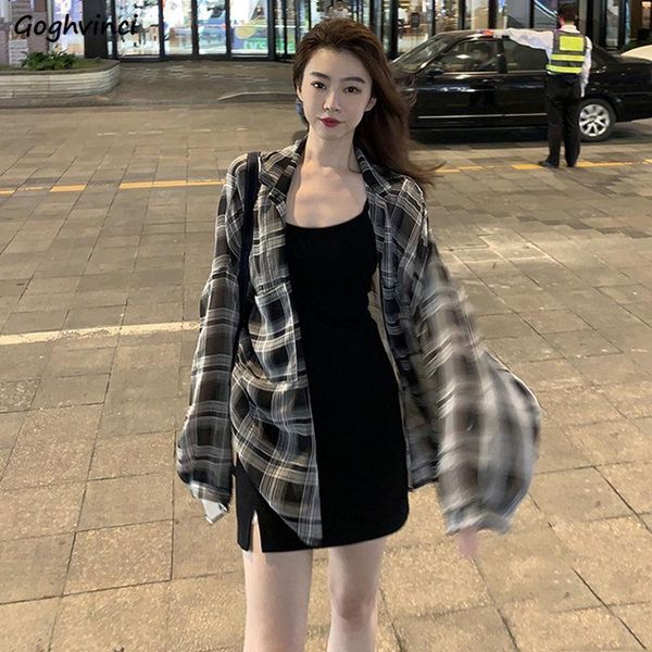 shirts women plaid baggy elegant daily outwear chiffon summer sun proof casual trendy female ulzzang long sleeve clothes basic 220810, White
shirts women plaid baggy elegant daily outwear chiffon summer sun proof casual trendy female ulzzang long sleeve clothes basic 220810, White