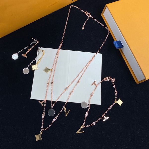 designer earrings necklaces bracelets luxury brand set jewelry fashion vintage chains women's valentine's day gifts, Black
designer earrings necklaces bracelets luxury brand set jewelry fashion vintage chains women's valentine's day gifts, Black