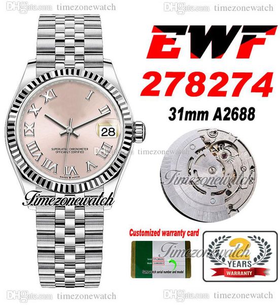 ewf 31mm 278273 eta a2688 automatic womens ladies watch fluted bezel pink roman dial jubileesteel bracelet super edition same serial warrant, Slivery;brown
ewf 31mm 278273 eta a2688 automatic womens ladies watch fluted bezel pink roman dial jubileesteel bracelet super edition same serial warrant, Slivery;brown