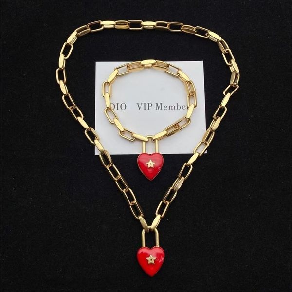 20% off 2022 jewelry dejia new style lock star love red glue dropping enamel pendant necklace women's suit, Black
20% off 2022 jewelry dejia new style lock star love red glue dropping enamel pendant necklace women's suit, Black