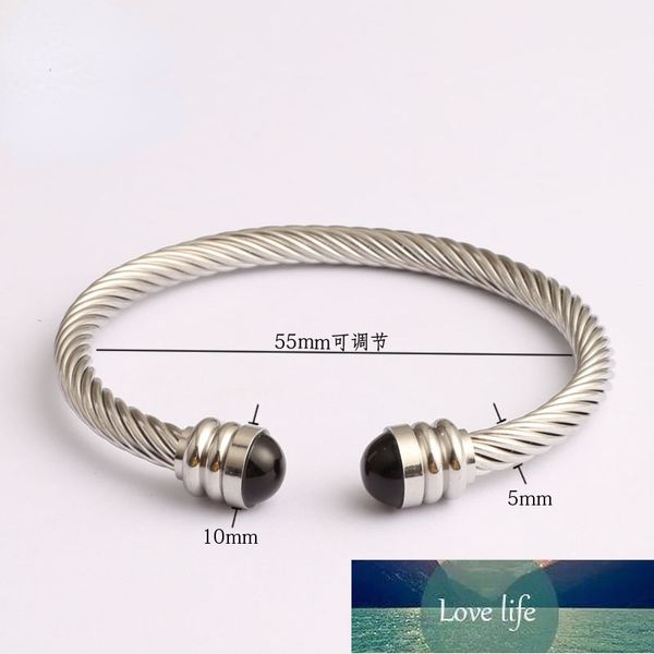 cross-border foreign trade stainless steel wire bracelet women's electroplated glossy titanium steels open-end bracelets custom spot ha, Black
cross-border foreign trade stainless steel wire bracelet women's electroplated glossy titanium steels open-end bracelets custom spot ha, Black