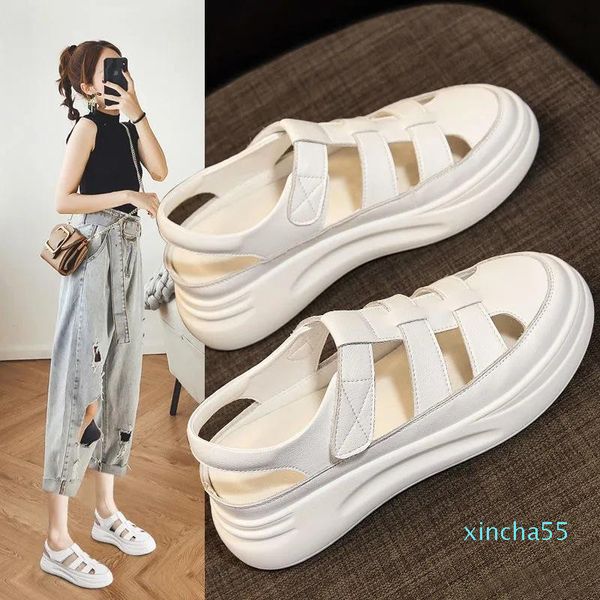 sandals summer baotou sports women's fashion casual hollow thick bottom white women, Black
sandals summer baotou sports women's fashion casual hollow thick bottom white women, Black