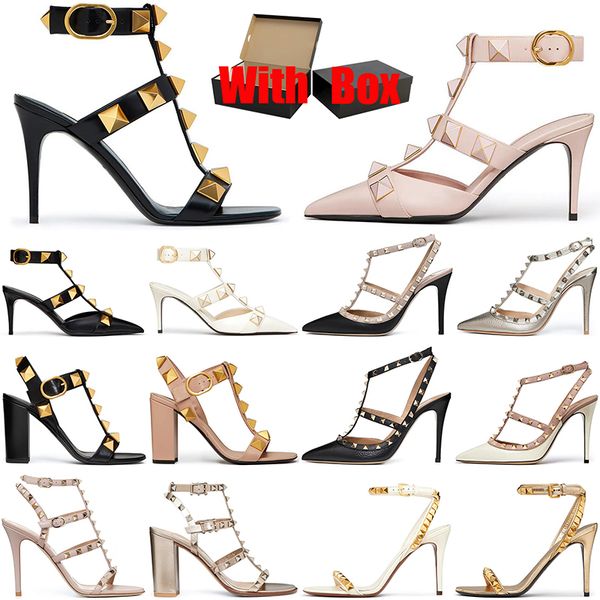 with box designer heels womens luxury dress shoes high glitter rivets triple black nude pink white patent leather suede party wedding shoe s
with box designer heels womens luxury dress shoes high glitter rivets triple black nude pink white patent leather suede party wedding shoe s