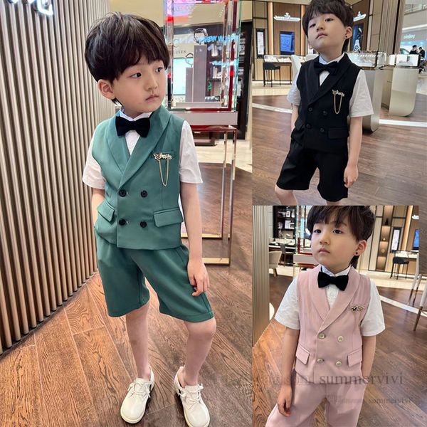summer boys performance sets kids lapel double breasted waistcoat half shorts 2pcs children birthday party clothes q7276, White
summer boys performance sets kids lapel double breasted waistcoat half shorts 2pcs children birthday party clothes q7276, White
