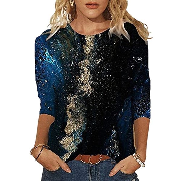 women 3/4 sleeve shirt round neck tee, women graphic t-shirts loose fit black 51si#, White
women 3/4 sleeve shirt round neck tee, women graphic t-shirts loose fit black 51si#, White
