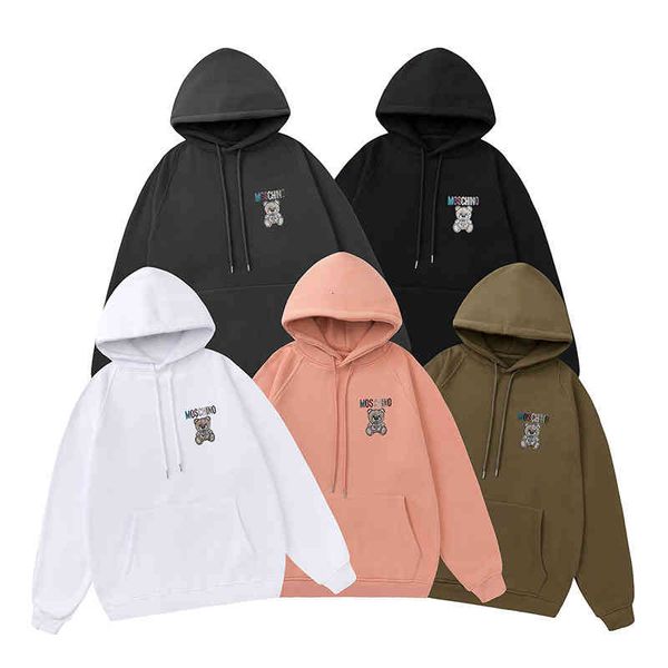 men's hoodies & sweatshirts autumn and winter white letter bear printed sweater on the chest casual couple men's women's same, Black
men's hoodies & sweatshirts autumn and winter white letter bear printed sweater on the chest casual couple men's women's same, Black
