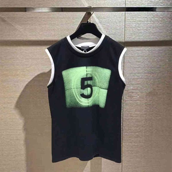 women's t-shirt niche spring summer round neck black print slim sleeveless vest fashion versatile t-shirt women's ins, White
women's t-shirt niche spring summer round neck black print slim sleeveless vest fashion versatile t-shirt women's ins, White