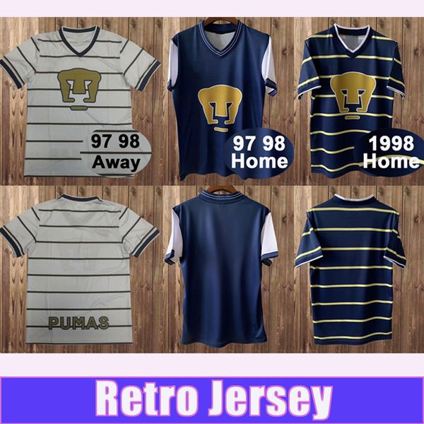 1997 1998 unam retro soccer jerseys home away football shirt short sleeve uniforms, Black;yellow
1997 1998 unam retro soccer jerseys home away football shirt short sleeve uniforms, Black;yellow