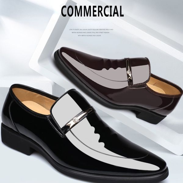 2022 new summer men's england breathable wear-resistant leather shoes business formal pointed single classic luxury wedding dress shoes, Black
2022 new summer men's england breathable wear-resistant leather shoes business formal pointed single classic luxury wedding dress shoes, Black