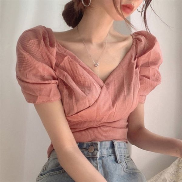 women red casual pleated mini blouse new vneck short puff sleeve loose fit shirt fashion spring summer 2f0635 210423, White
women red casual pleated mini blouse new vneck short puff sleeve loose fit shirt fashion spring summer 2f0635 210423, White