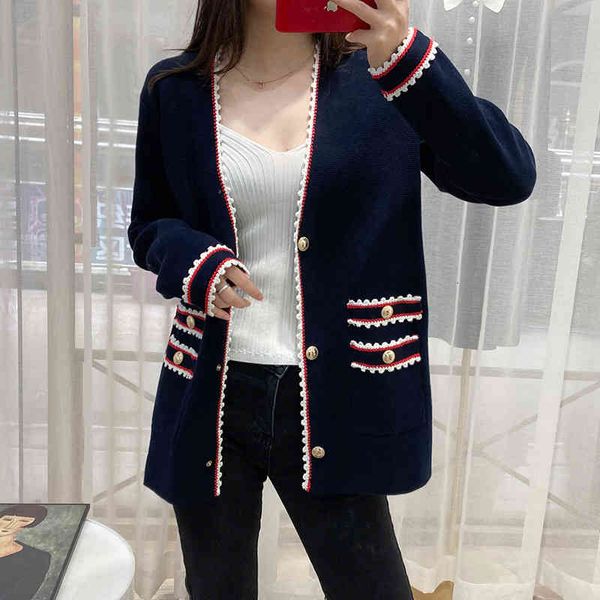 women's knits & tees fadan faily spring 21 esh tri contrast color v-neck loose college style knitted cardigan coat woen, White
women's knits & tees fadan faily spring 21 esh tri contrast color v-neck loose college style knitted cardigan coat woen, White