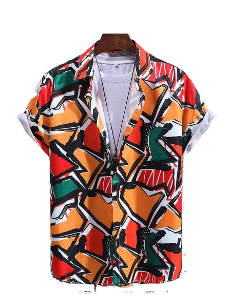 men random allover print shirt without tee q9up#, White;black