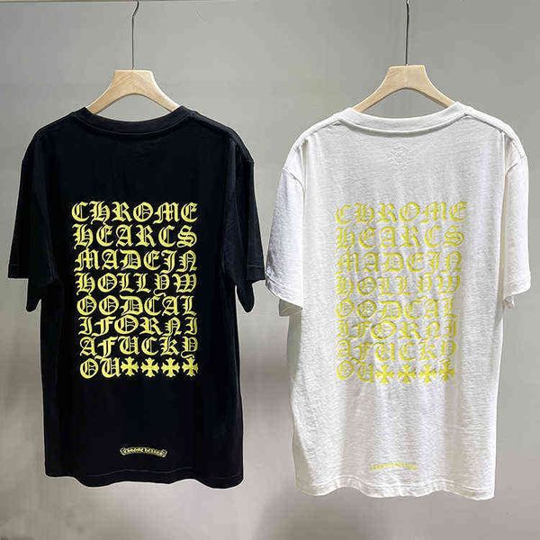 factory online export designer brand short sleeves 22 summer tide ch croix horseshoe fluorescent green men's and women's loose rou, White
factory online export designer brand short sleeves 22 summer tide ch croix horseshoe fluorescent green men's and women's loose rou, White