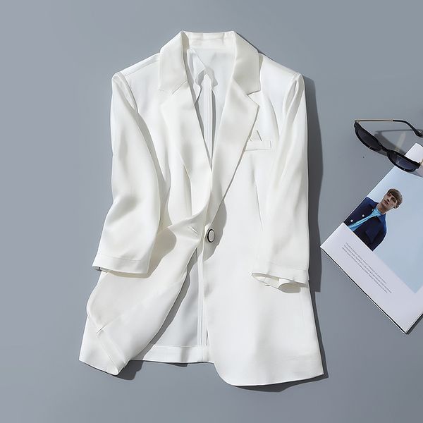 women's suits & blazers high sense solid color acetic acid coat style temperament commuting one button suit collar seven point sleeve 4, White;black
women's suits & blazers high sense solid color acetic acid coat style temperament commuting one button suit collar seven point sleeve 4, White;black