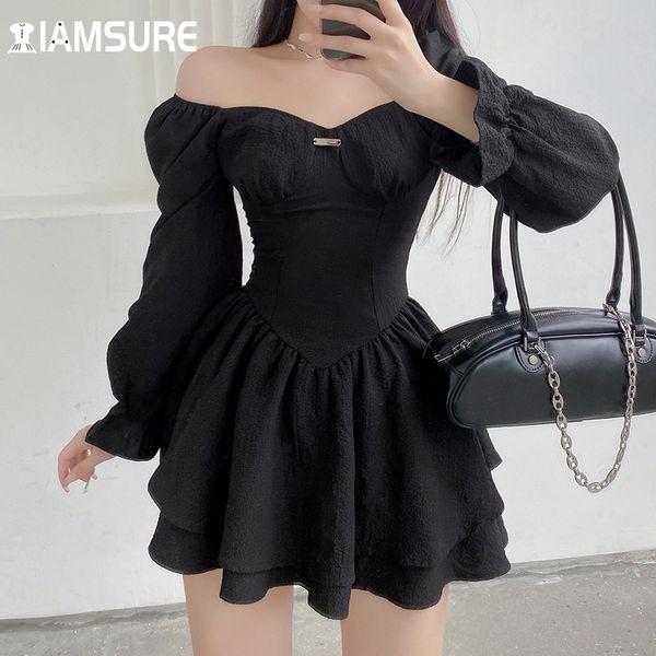 iamsure autumn spring a line dress slim solid square collar puff sleeve mini dresses for women eleggant fashion ladies 220613, Black;gray
iamsure autumn spring a line dress slim solid square collar puff sleeve mini dresses for women eleggant fashion ladies 220613, Black;gray