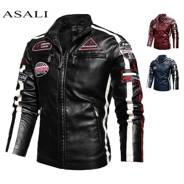 mens leather jackets autumn coats casual motorcycle business velvet pu jacket male biker homme veste 201105, Black;brown
mens leather jackets autumn coats casual motorcycle business velvet pu jacket male biker homme veste 201105, Black;brown