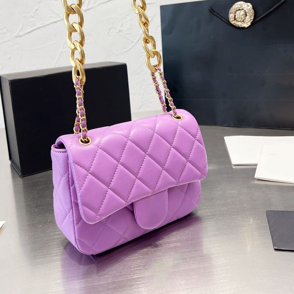 22ss mini flap lambskin bag quilted thick thin chain stitched shoulder classic check hardware metal crossbody designer luxury ladies french
22ss mini flap lambskin bag quilted thick thin chain stitched shoulder classic check hardware metal crossbody designer luxury ladies french