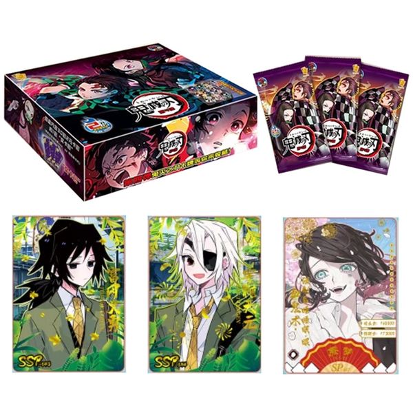 demon slayer collection cards game letters cards table board toys for family children christmas gift 220705
demon slayer collection cards game letters cards table board toys for family children christmas gift 220705