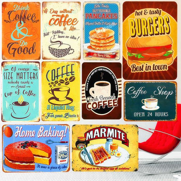 coffee vintage metal tin signs cake dessert hamburger plaque poster bar pub bakery wall cafe home decor plates stickers
coffee vintage metal tin signs cake dessert hamburger plaque poster bar pub bakery wall cafe home decor plates stickers