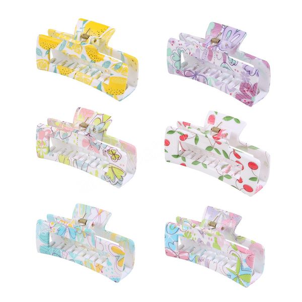ins white candy color fruit flower hair claws large hair clips headwear square women hair accessories ornament, Slivery;white
ins white candy color fruit flower hair claws large hair clips headwear square women hair accessories ornament, Slivery;white