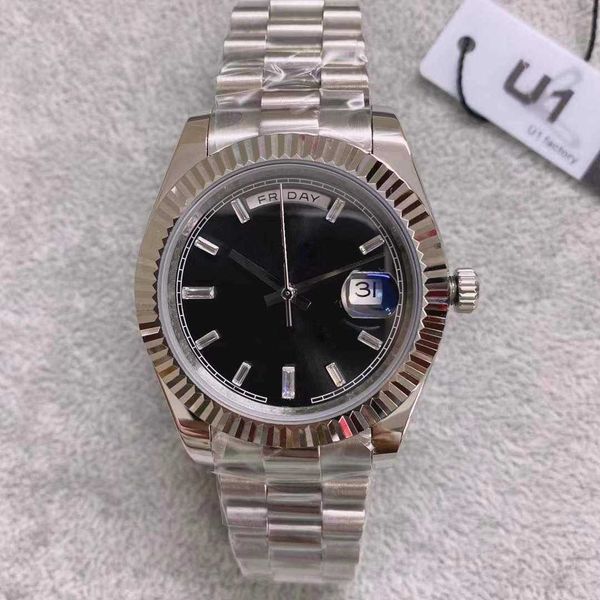 u1 factory mens watches stainless steel 40mm diameter fluted bezel automatic mechanical movement sapphire glass mens wristwatches, Slivery;brown
u1 factory mens watches stainless steel 40mm diameter fluted bezel automatic mechanical movement sapphire glass mens wristwatches, Slivery;brown