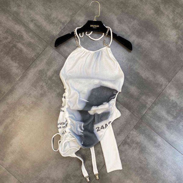 premium design fashion sleeveless lace up chain halter tie dye side drawstring tank women streetwear gc064, White
premium design fashion sleeveless lace up chain halter tie dye side drawstring tank women streetwear gc064, White