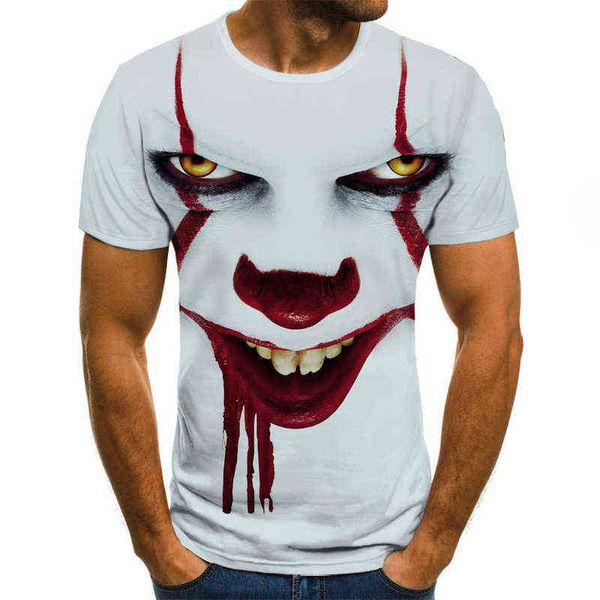 cool clown men's t-shirt funny face 3d printed fashion short-sleeved round neck shirt trendy streetwear, White;black
cool clown men's t-shirt funny face 3d printed fashion short-sleeved round neck shirt trendy streetwear, White;black