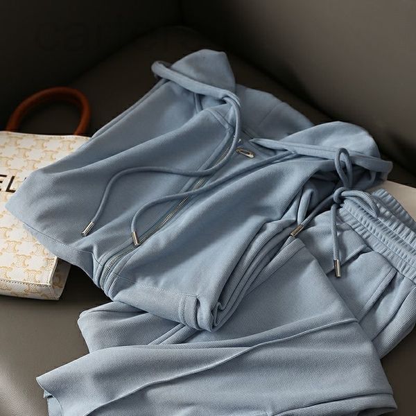 women's tracksuits designer 2021 autumn new fashion suit korean version hooded loose sweater high waist leisure sports pants women', Gray
women's tracksuits designer 2021 autumn new fashion suit korean version hooded loose sweater high waist leisure sports pants women', Gray