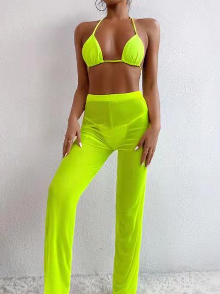 2022 three pieces bikini set with see-through mesh pants swimwear women swimsuit female halter bikini bathers bathing suits, White;black
2022 three pieces bikini set with see-through mesh pants swimwear women swimsuit female halter bikini bathers bathing suits, White;black