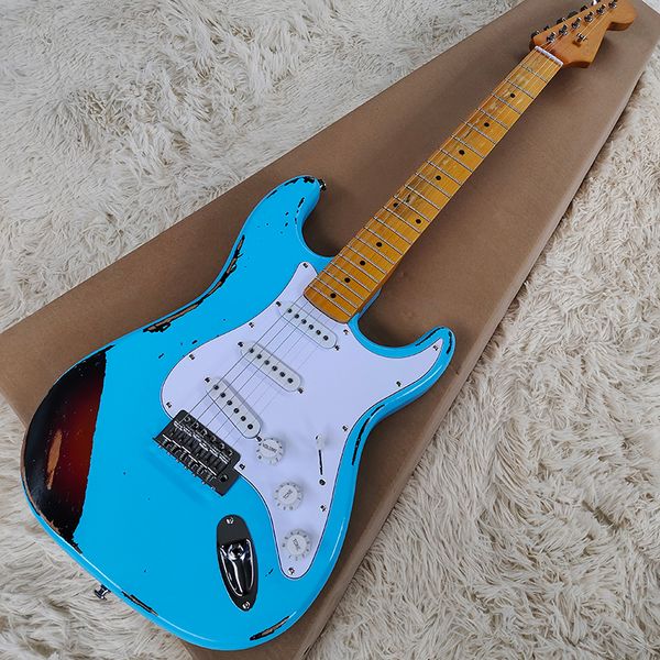 electric guitar sky blue used body passive pickup good timbre seiko made delivery home
electric guitar sky blue used body passive pickup good timbre seiko made delivery home