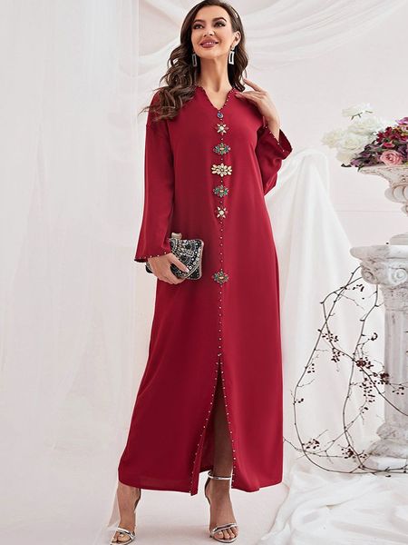 ramadan eid mubarak abaya turkey robe djellaba femme musulmane muslim long dress for women caftan marocain kaftan prayer clothes, Red
ramadan eid mubarak abaya turkey robe djellaba femme musulmane muslim long dress for women caftan marocain kaftan prayer clothes, Red