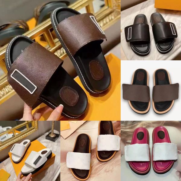 2022 new women men pool pillow comfort slippers platform leather slides lady adjustable strap beach mule shoes designers chunky sunset flats, Black
2022 new women men pool pillow comfort slippers platform leather slides lady adjustable strap beach mule shoes designers chunky sunset flats, Black