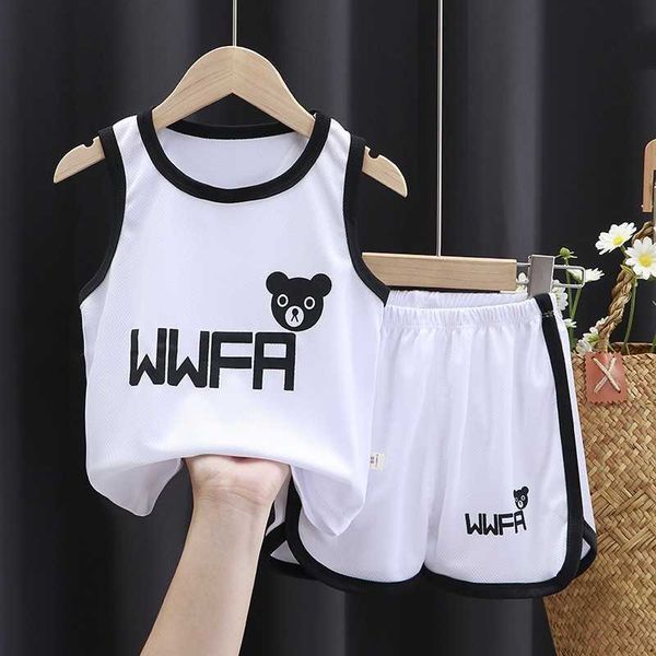 childrens quick-dry tracksuit set summer kids clothes boys sleeveless shorts suit fashion vest 2 piece 1-6 year old, White
childrens quick-dry tracksuit set summer kids clothes boys sleeveless shorts suit fashion vest 2 piece 1-6 year old, White
