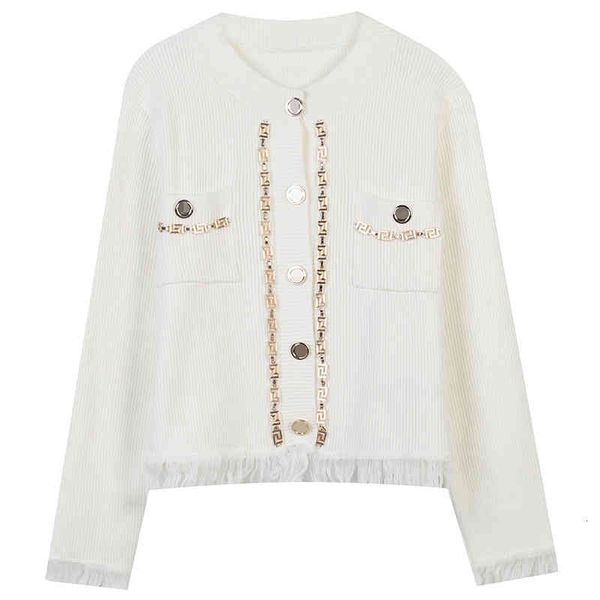 women's sweaters autumn and winter short tassel chain loose french style leisure knitted cardigan coat women zzku, White;black
women's sweaters autumn and winter short tassel chain loose french style leisure knitted cardigan coat women zzku, White;black