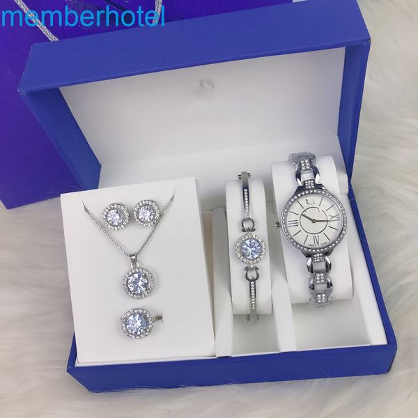 sw classic rady quartz movement watch bracelet necklace earring ring 5 piece original gift box gift high-end custom inlaid diamonds, Slivery;brown
sw classic rady quartz movement watch bracelet necklace earring ring 5 piece original gift box gift high-end custom inlaid diamonds, Slivery;brown